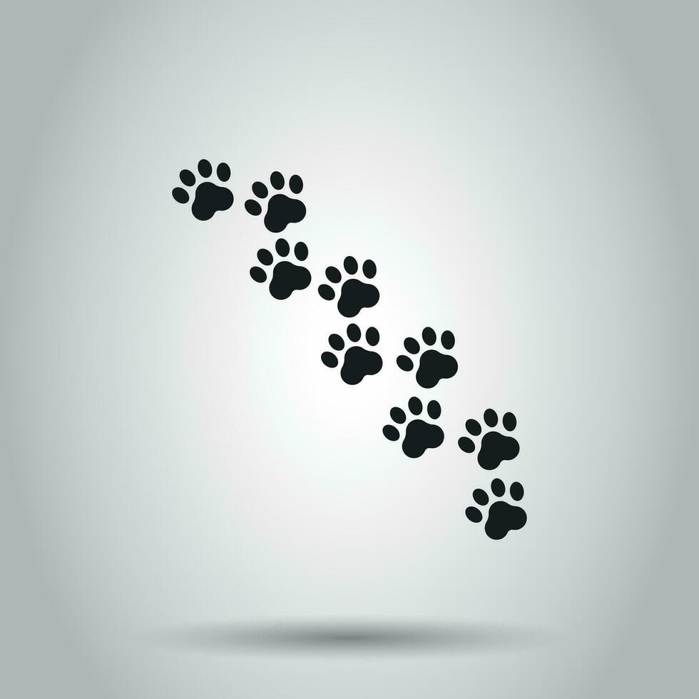 poot afdrukken dier icoon. vector illustratie Aan geïsoleerd achtergrond. bedrijf concept hond of kat pootafdruk pictogram.