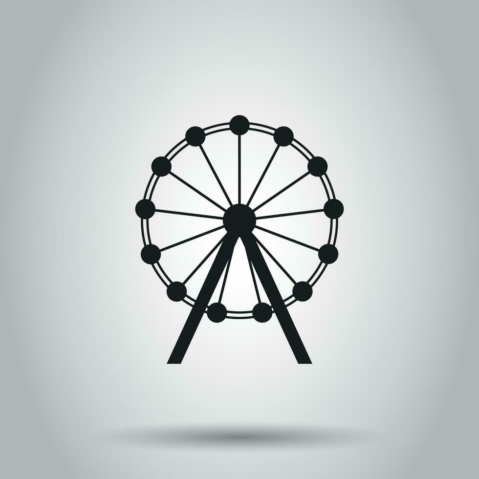 ferris wiel carrousel in park icoon. vector illustratie Aan geïsoleerd achtergrond. bedrijf concept amusement rijden pictogram.