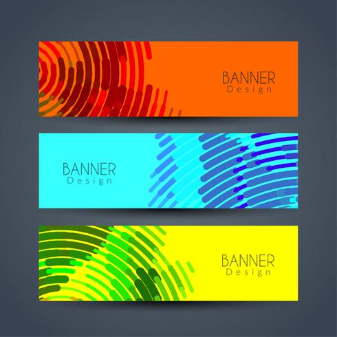 Abstracte elegante geplaatste banners vector