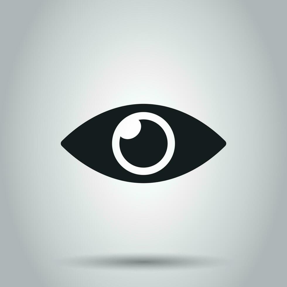 gemakkelijk oog icoon. vector illustratie Aan geïsoleerd achtergrond. bedrijf concept gezichtsvermogen oog pictogram.