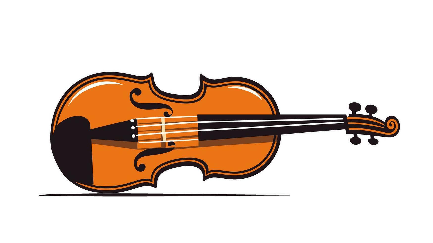elegant harmonie onthulling de melodieus schoonheid van de viool logo vector