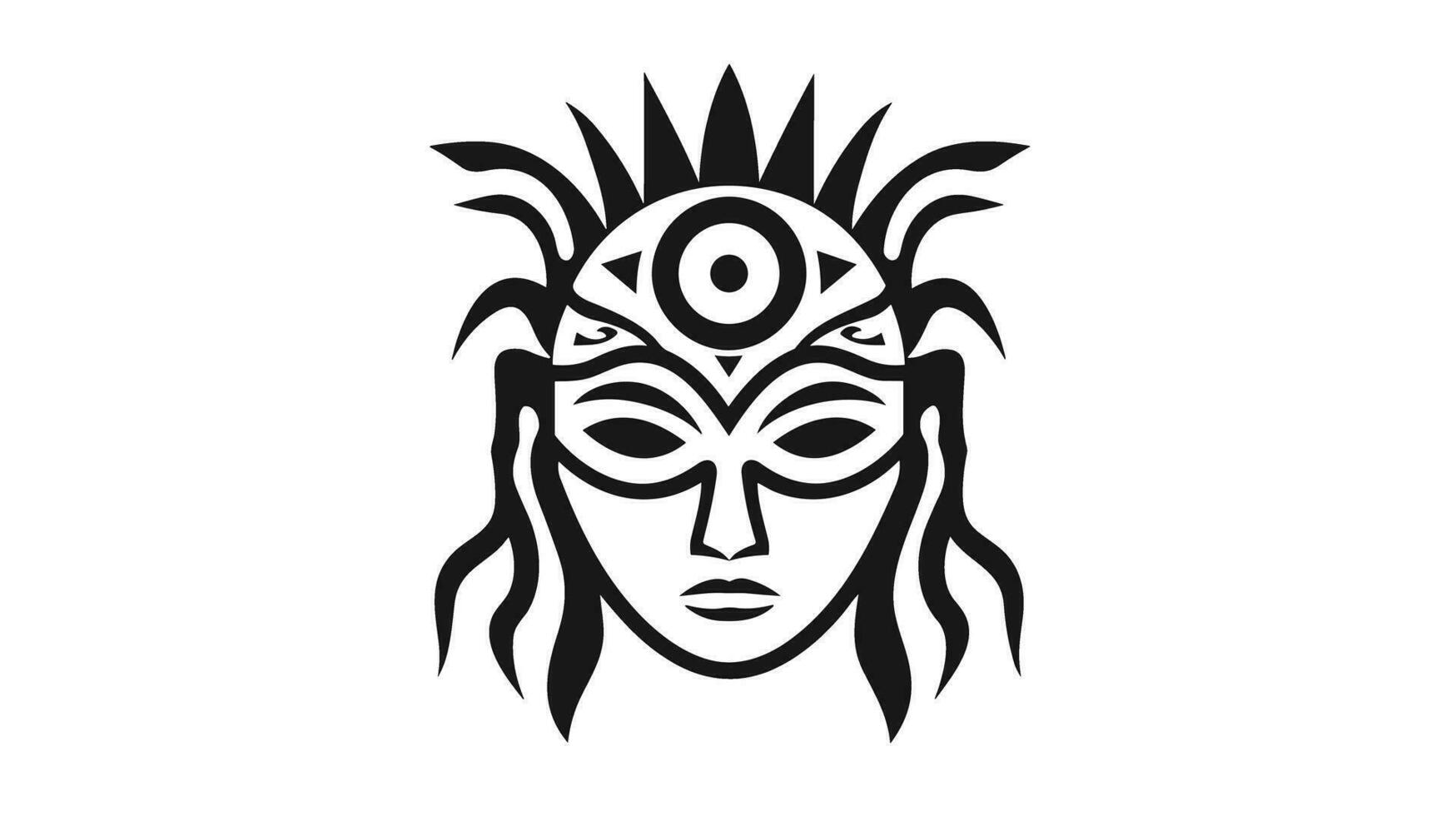 boeiend Indisch oorlog masker verkennen de rijk erfgoed en ingewikkeld ontwerpen van deze iconisch strijd artefact vector