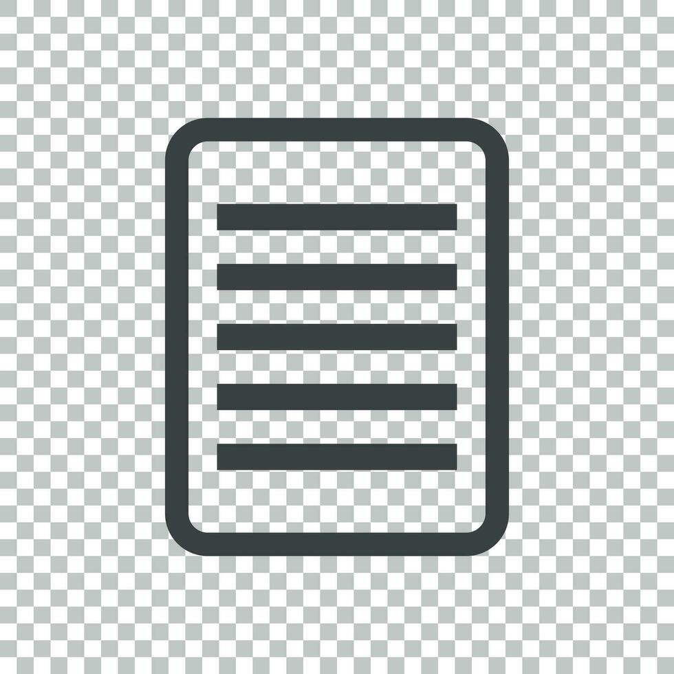 document pictogram icoon. gemakkelijk vlak illustratie voor bedrijf, afzet internet concept Aan wit achtergrond. modieus modern vector symbool voor web plaats ontwerp of mobiel app