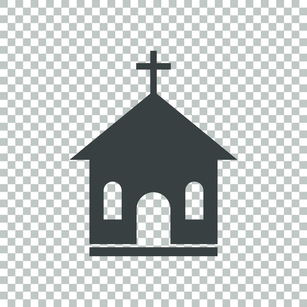 kerk heiligdom vector illustratie icoon. gemakkelijk vlak pictogram voor bedrijf, marketing, mobiel app, internet Aan geïsoleerd achtergrond