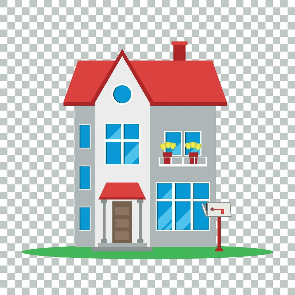 huis vector illustratie in vlak stijl Aan geïsoleerd achtergrond