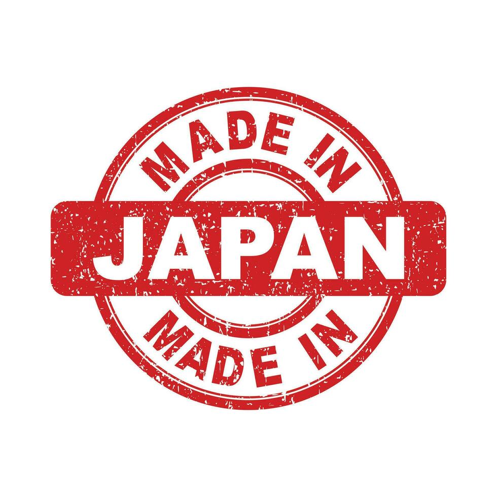 gemaakt in Japan rood stempel. vector illustratie Aan wit achtergrond