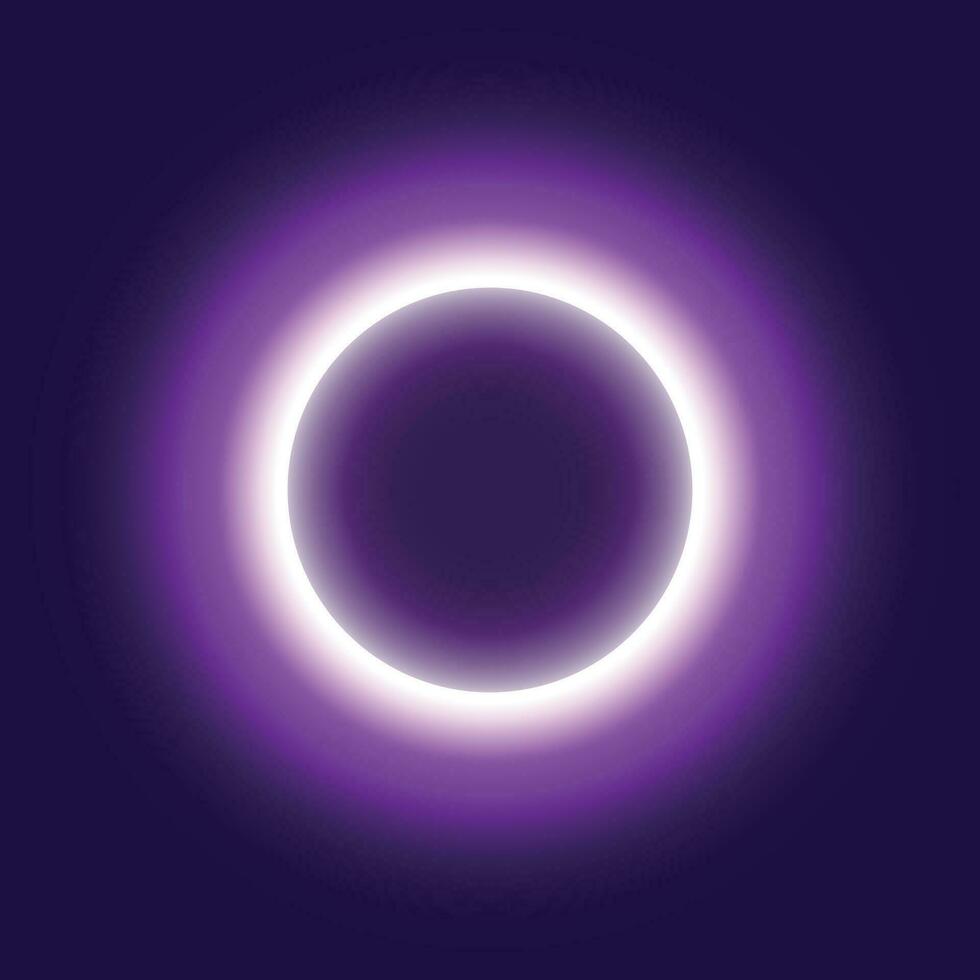 neon abstract ronde. verduistering van de zon. vector illustratie