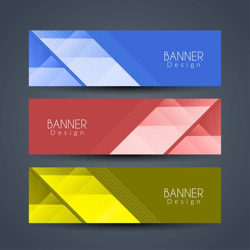 Abstracte elegante geplaatste banners vector