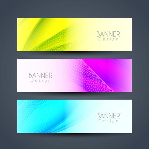 Abstracte moderne banners instellen vector