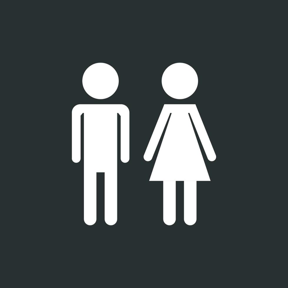 vector Mens en vrouw icoon Aan zwart achtergrond. modern vlak pictogram. gemakkelijk vlak symbool voor web plaats ontwerp.