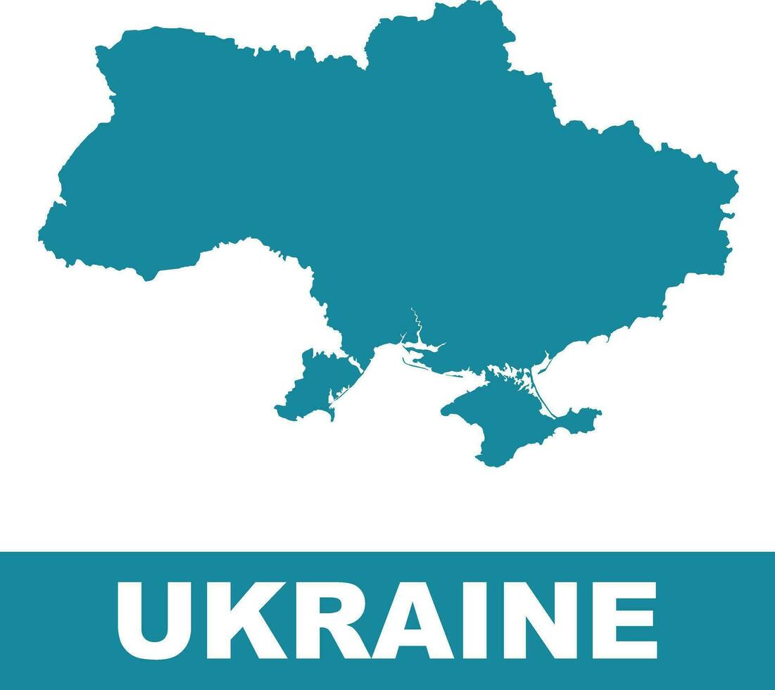 Oekraïne kaart Aan wit achtergrond. vlak vector