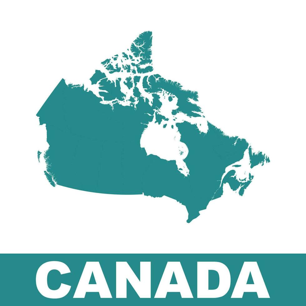Canada kaart. vlak vector illustratie