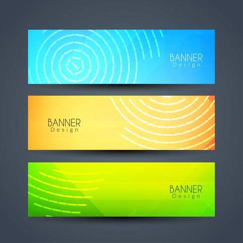 Abstracte moderne banners instellen vector