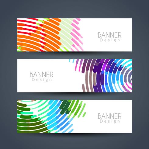 Abstracte moderne stijlvolle banners instellen vector