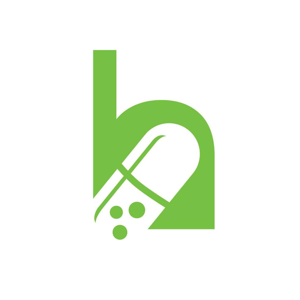 brief h pil of capsule logo vector
