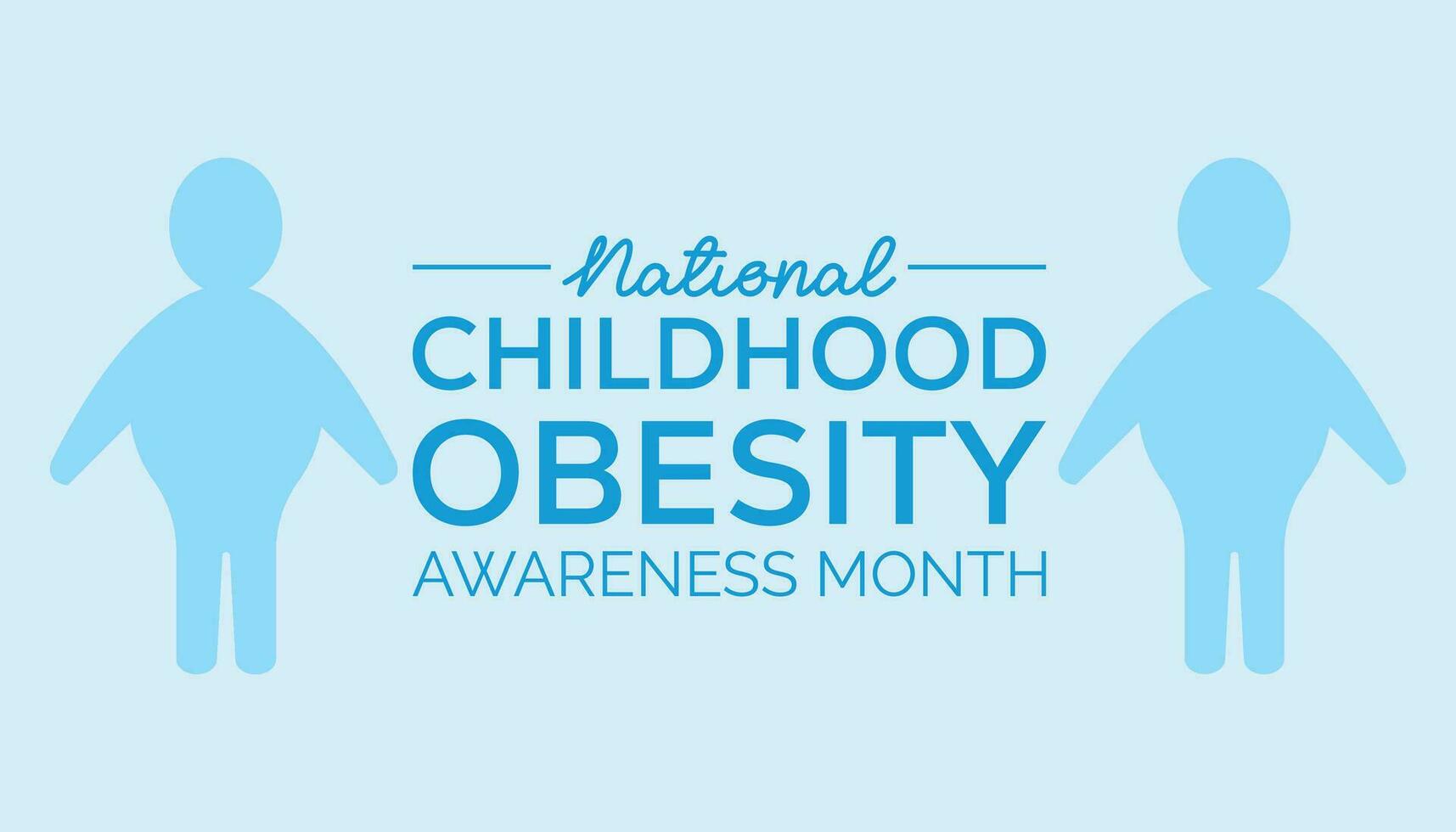 kinderjaren zwaarlijvigheid bewustzijn maand opgemerkt elk jaar gedurende september . vector illustratie Aan de thema van .