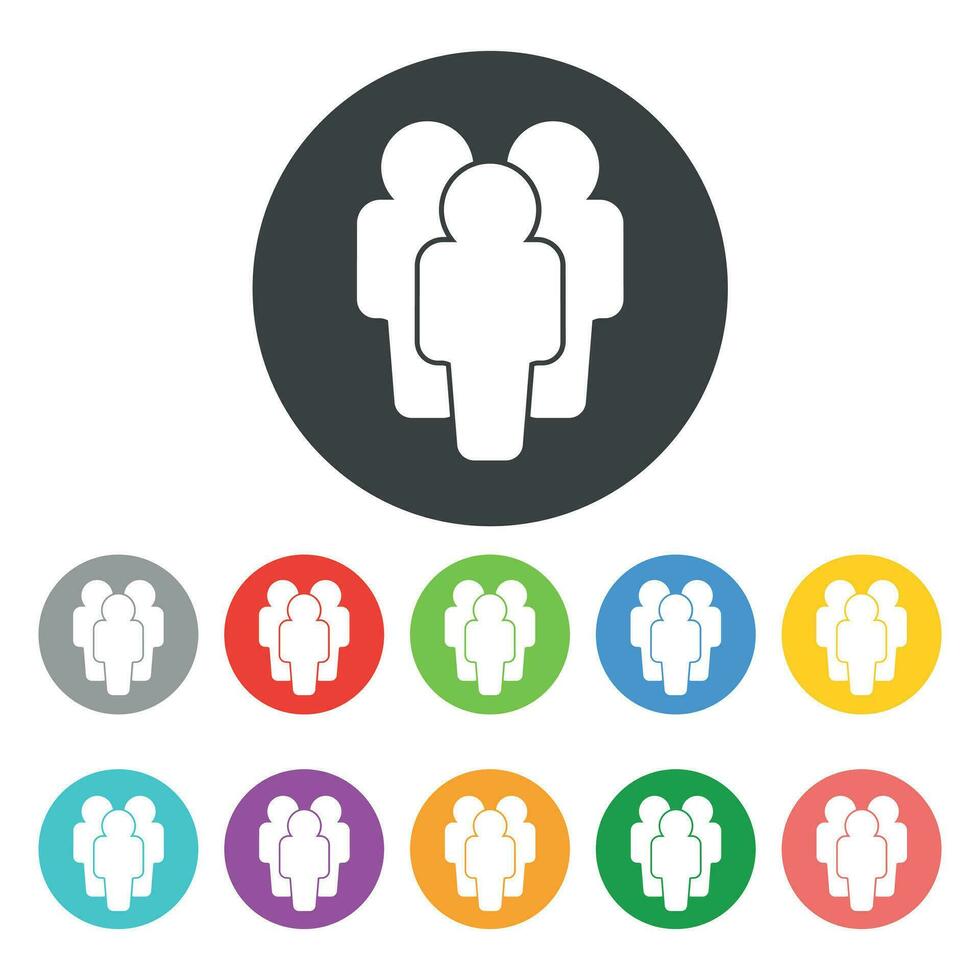 illustratie van mensen - icoon silhouetten. vlak vector