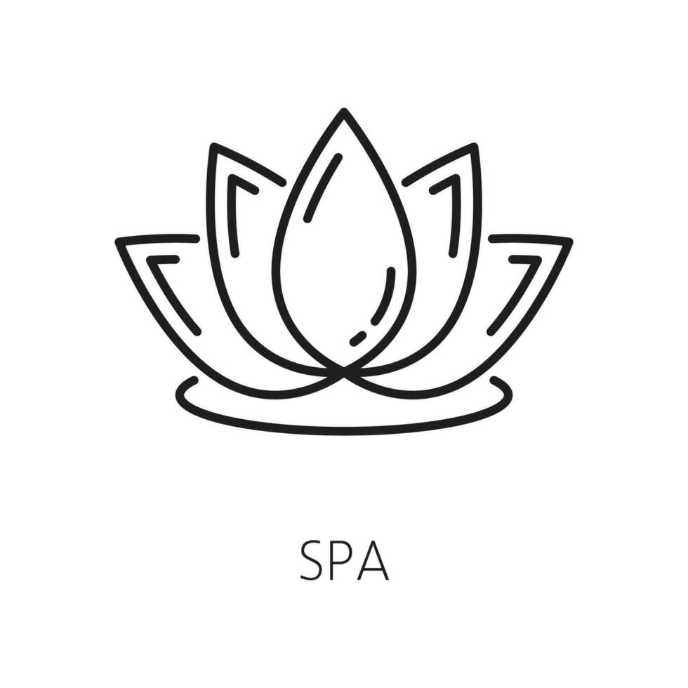 lotus bloem, water lelie hotel onderhoud spa embleem vector