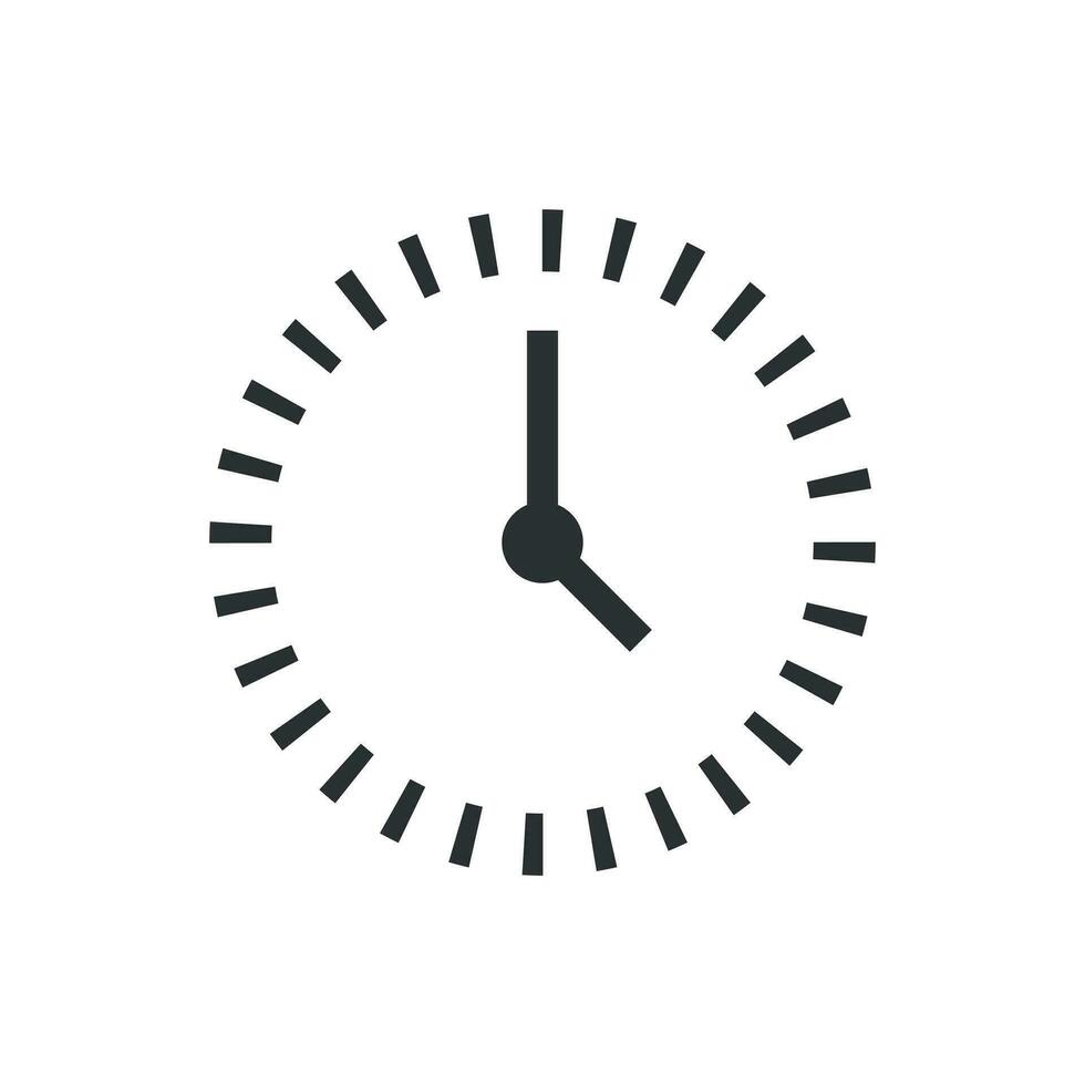 klok countdown icoon in vlak stijl. tijd chronometer vector illustratie Aan wit geïsoleerd achtergrond. klok bedrijf concept.