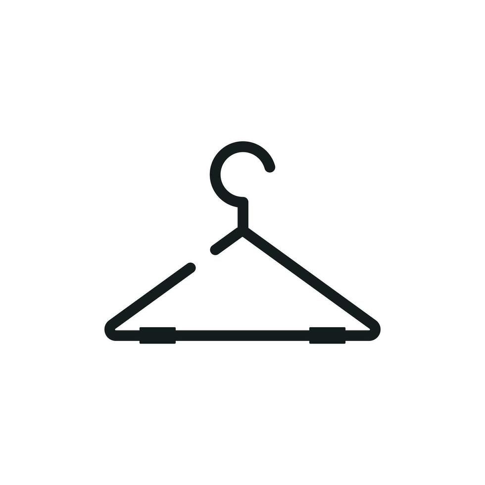 hanger vector icoon. garderobe hander vlak illustratie.