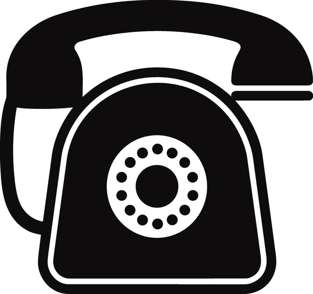 oud telefoon retro stijl vector illustratie icoon vlak stijl isoleren Aan achtergrond