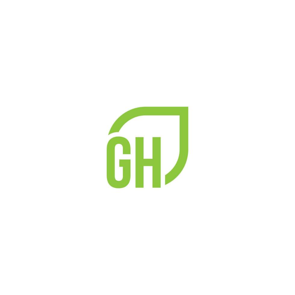 brief gh logo groeit, ontwikkelt, natuurlijk, biologisch, gemakkelijk, financieel logo geschikt voor uw bedrijf. vector