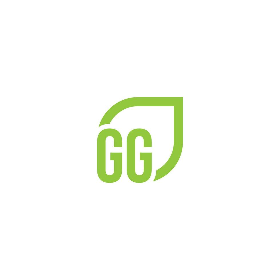 brief gg logo groeit, ontwikkelt, natuurlijk, biologisch, gemakkelijk, financieel logo geschikt voor uw bedrijf. vector