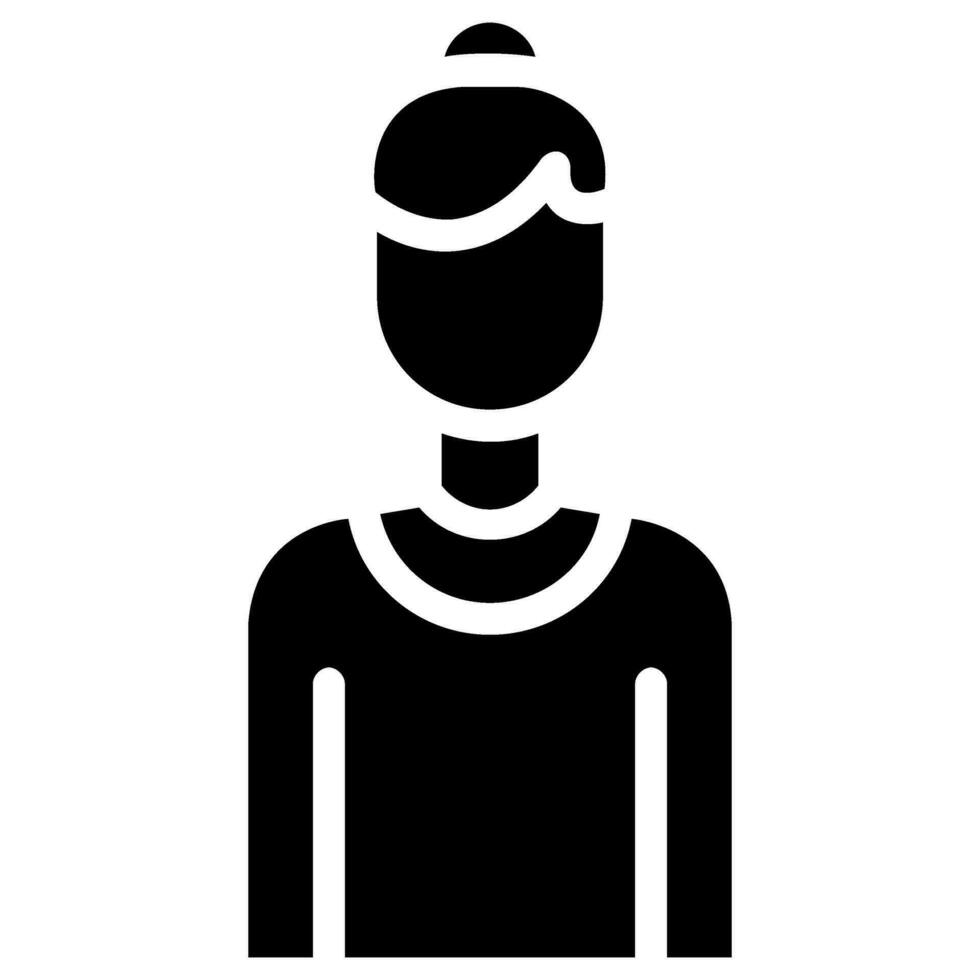 grootmoeder avatar vector glyph icoon