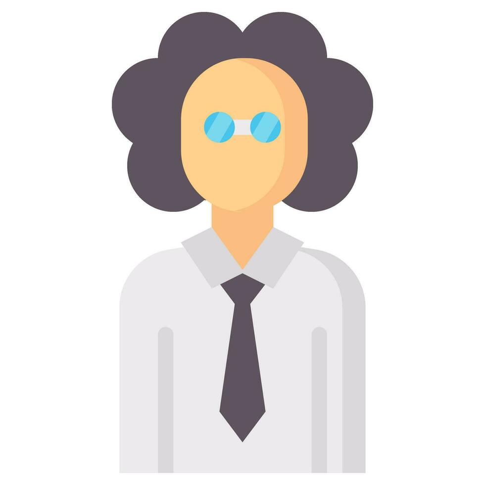 professor avatar vector vlak icoon