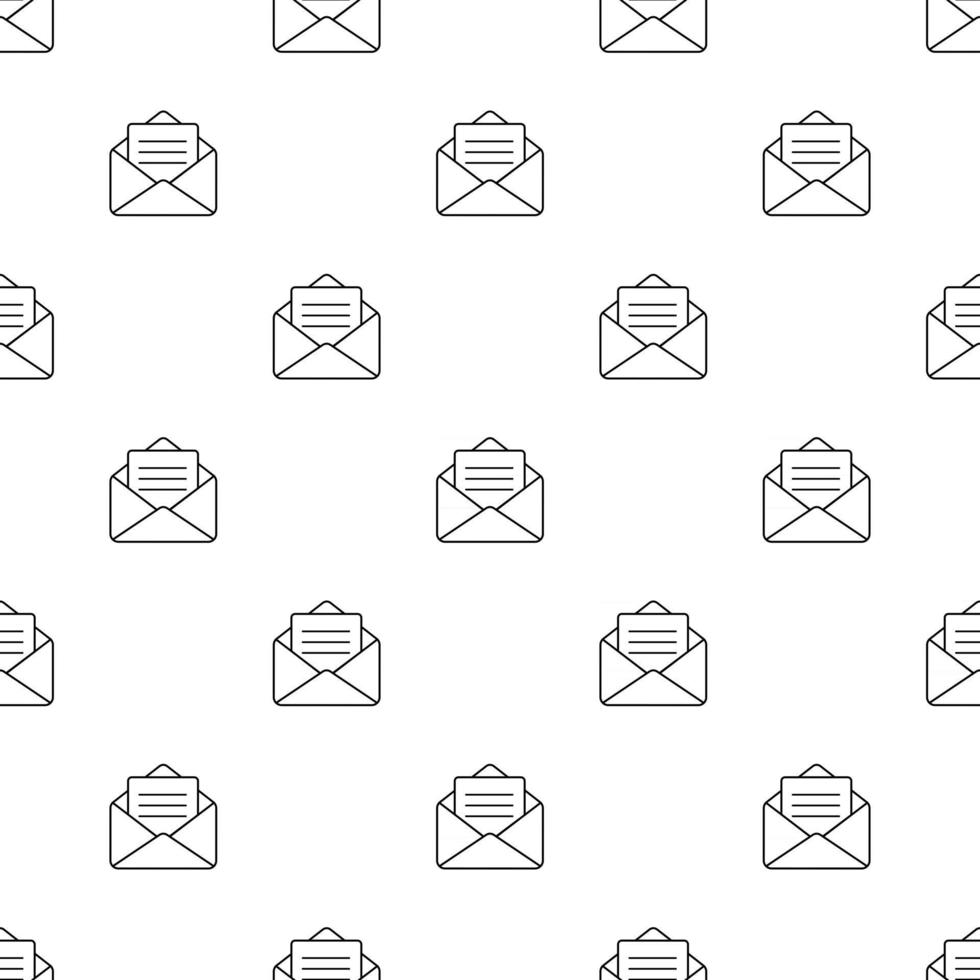een envelop met een naadloos berichtpatroon vector