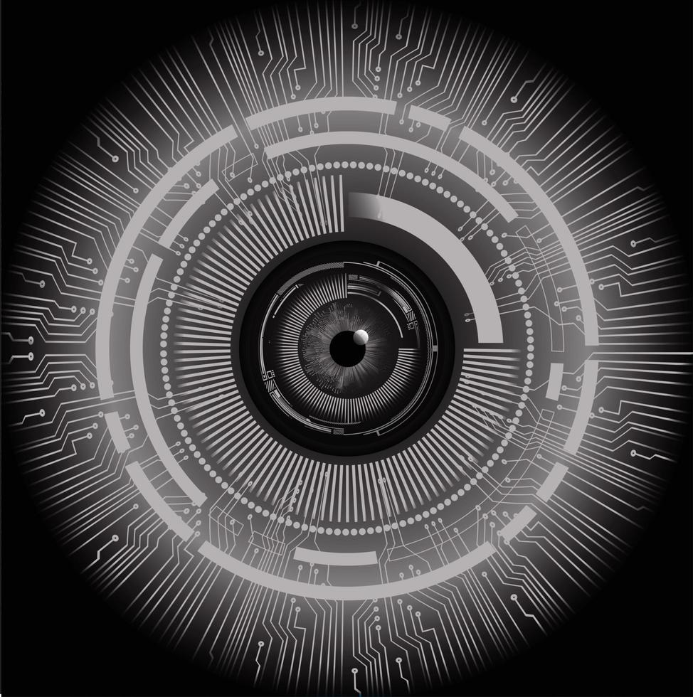 cyber eye circuit toekomstige technologie concept achtergrond vector