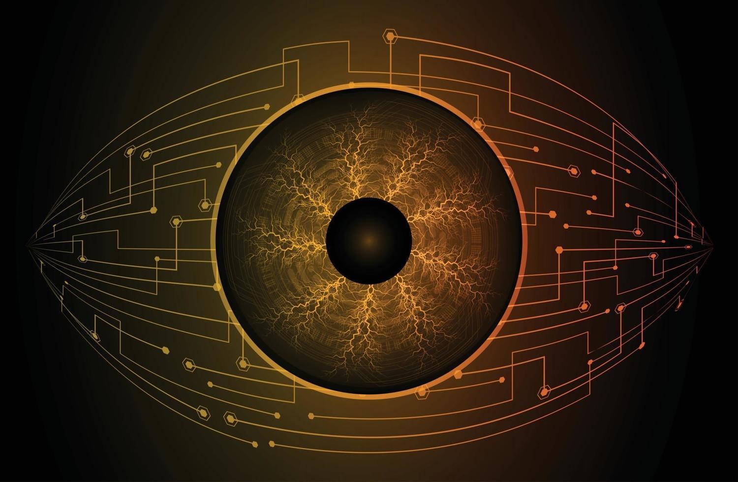 eye cyber circuit toekomstige technologie concept achtergrond vector