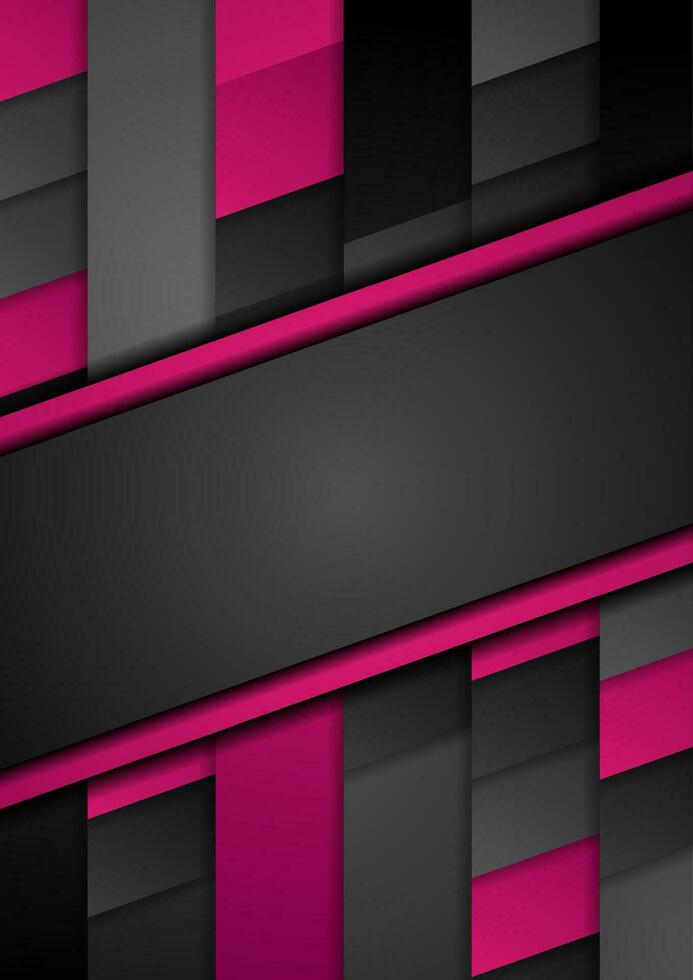 roze en zwart hi-tech abstract meetkundig achtergrond vector