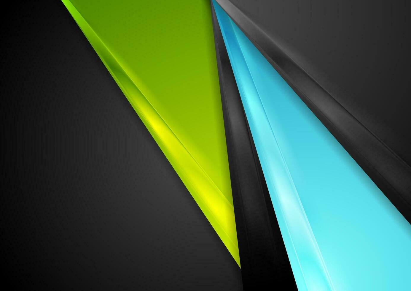 zwart, blauw en groen abstract glanzend strepen achtergrond vector