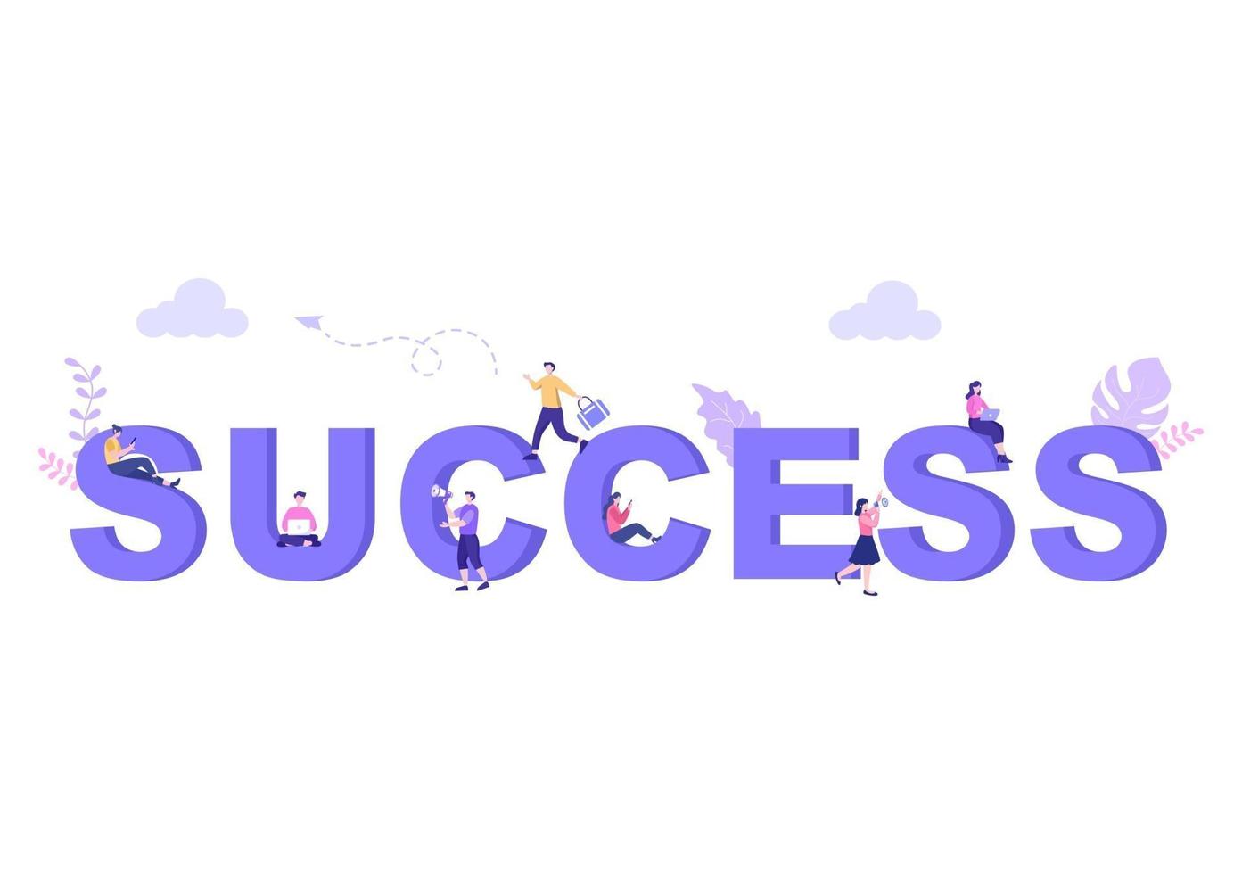 succes platte ontwerp illustratie vector