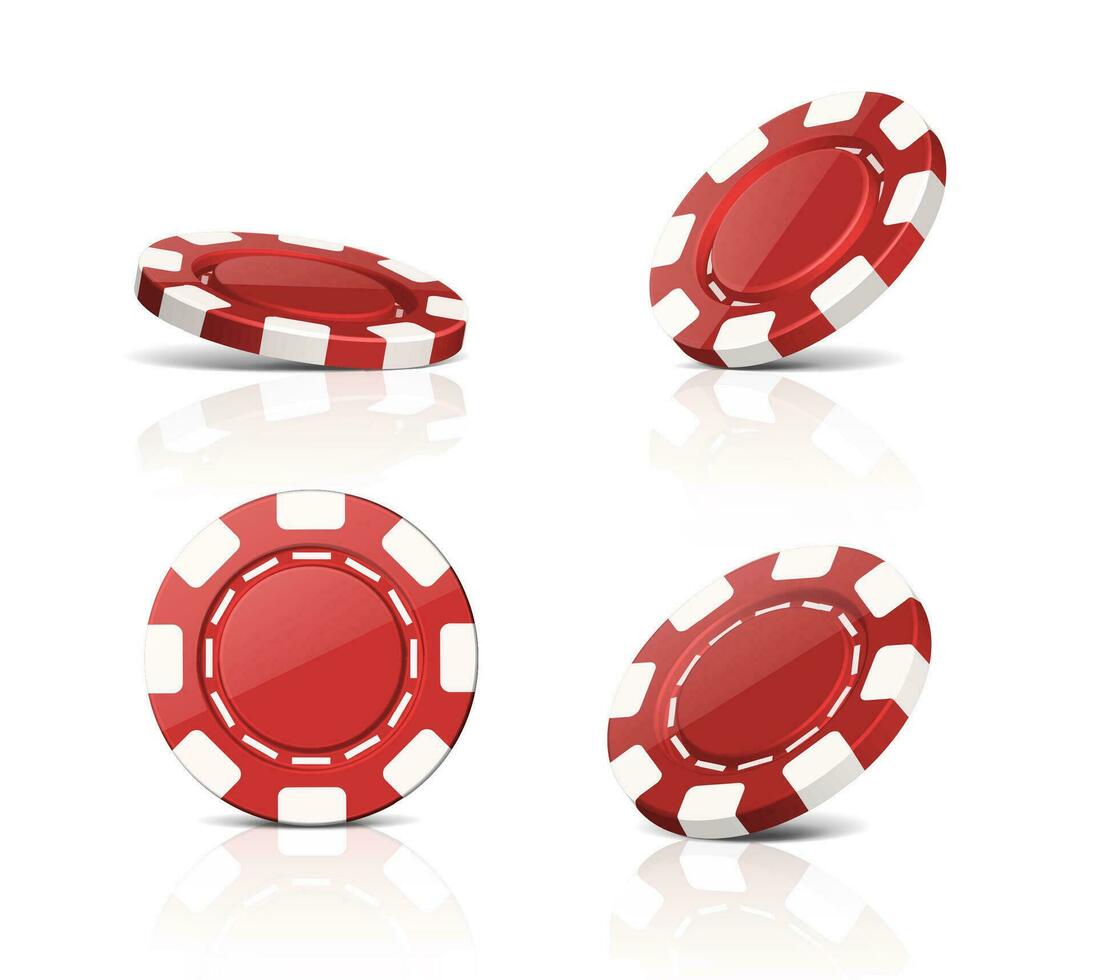 3d realistisch vector icoon illustratie. vliegend poker chips geïsoleerd Aan wit achtergrond. casino spel concept geld Munten.