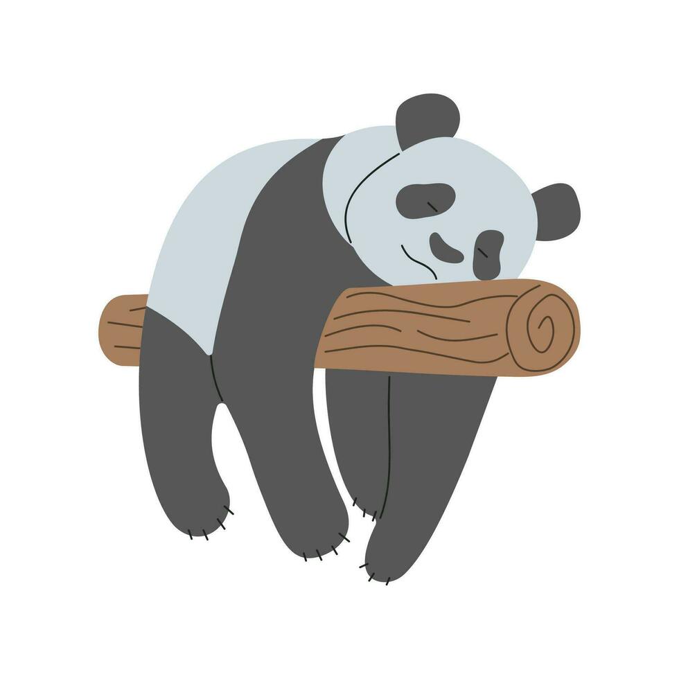 panda single schattig vector