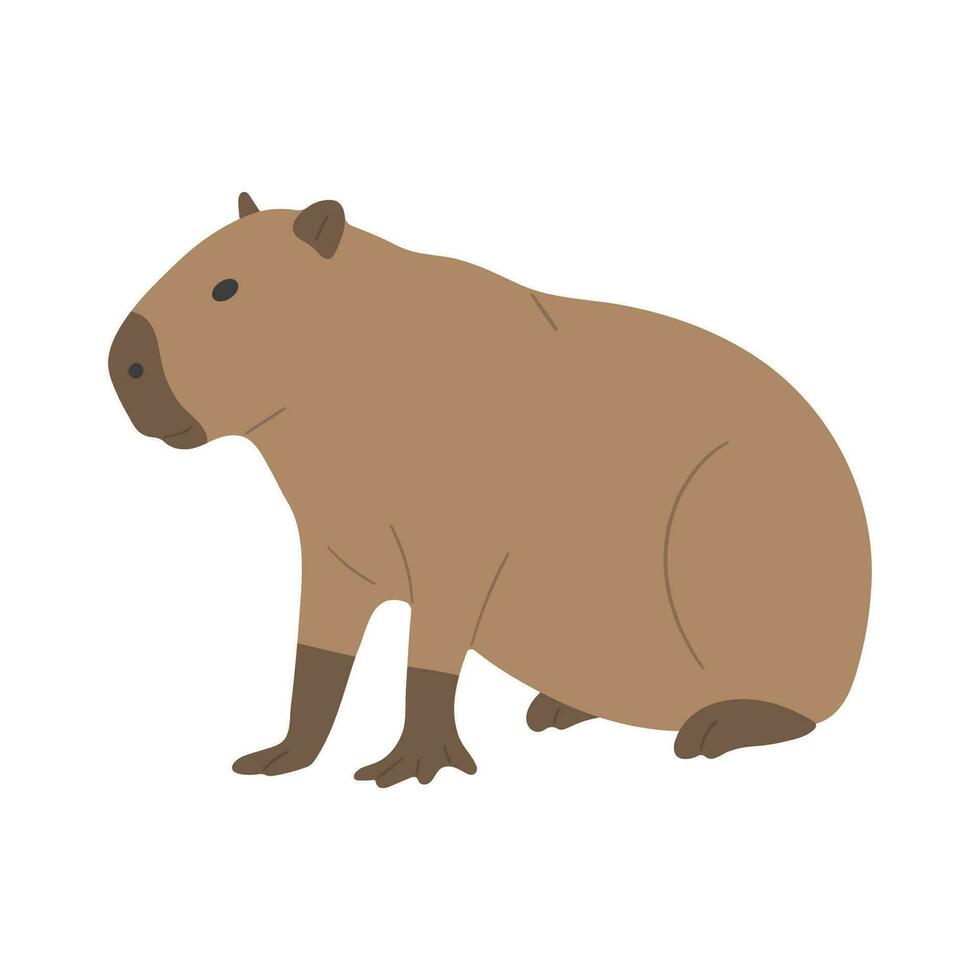 capibara single schattig vector