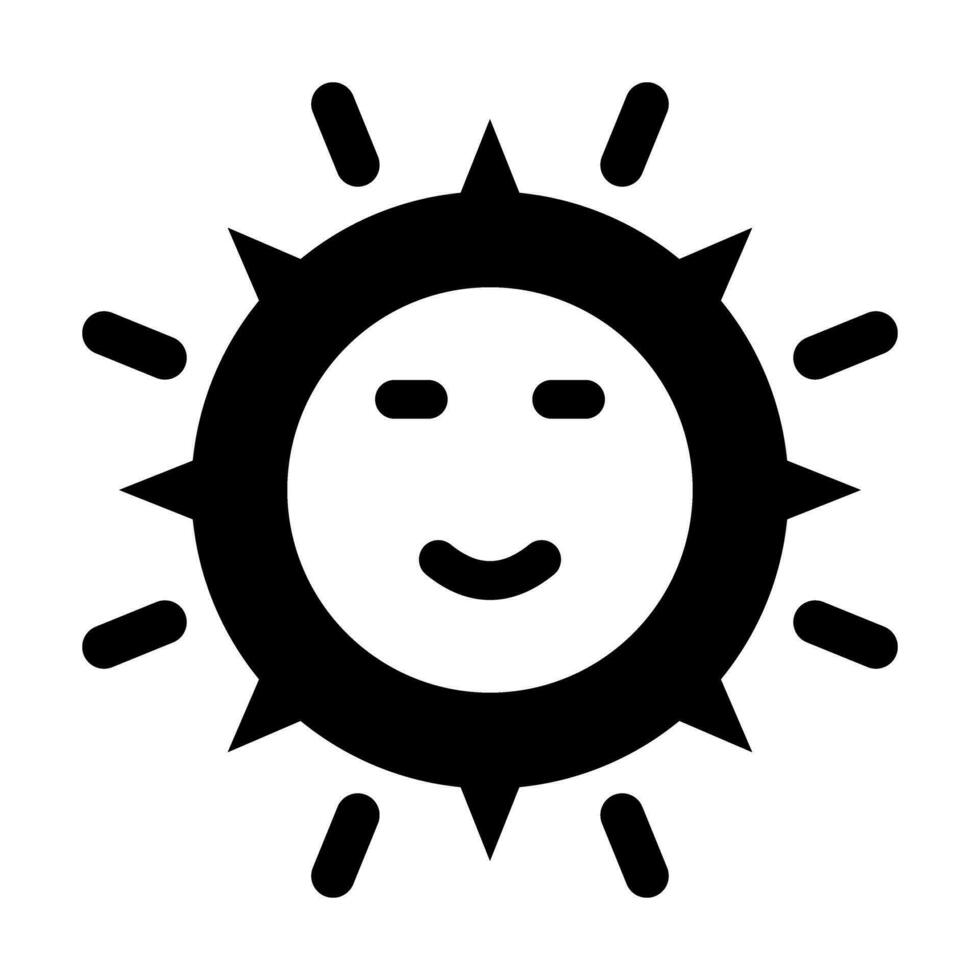 zon vector glyph icoon voor persoonlijk en reclame gebruiken.