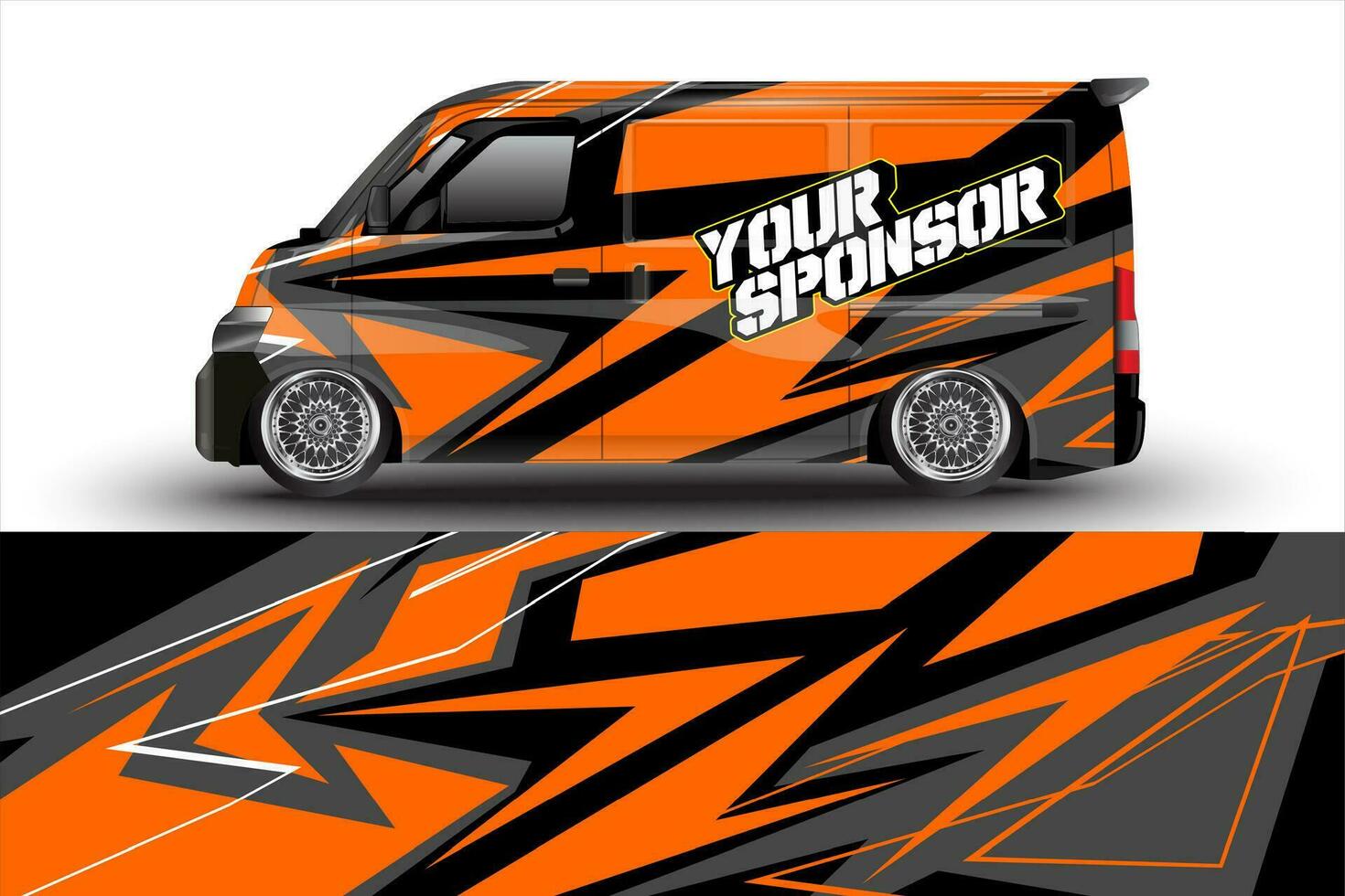 racing auto inpakken ontwerp voor voertuig vinyl stickers en automotive bedrijf sticker kleurstelling vector