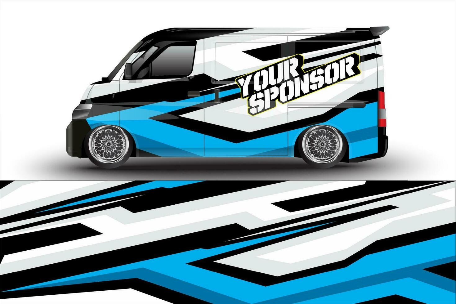 racing auto inpakken ontwerp voor voertuig vinyl stickers en automotive bedrijf sticker kleurstelling vector