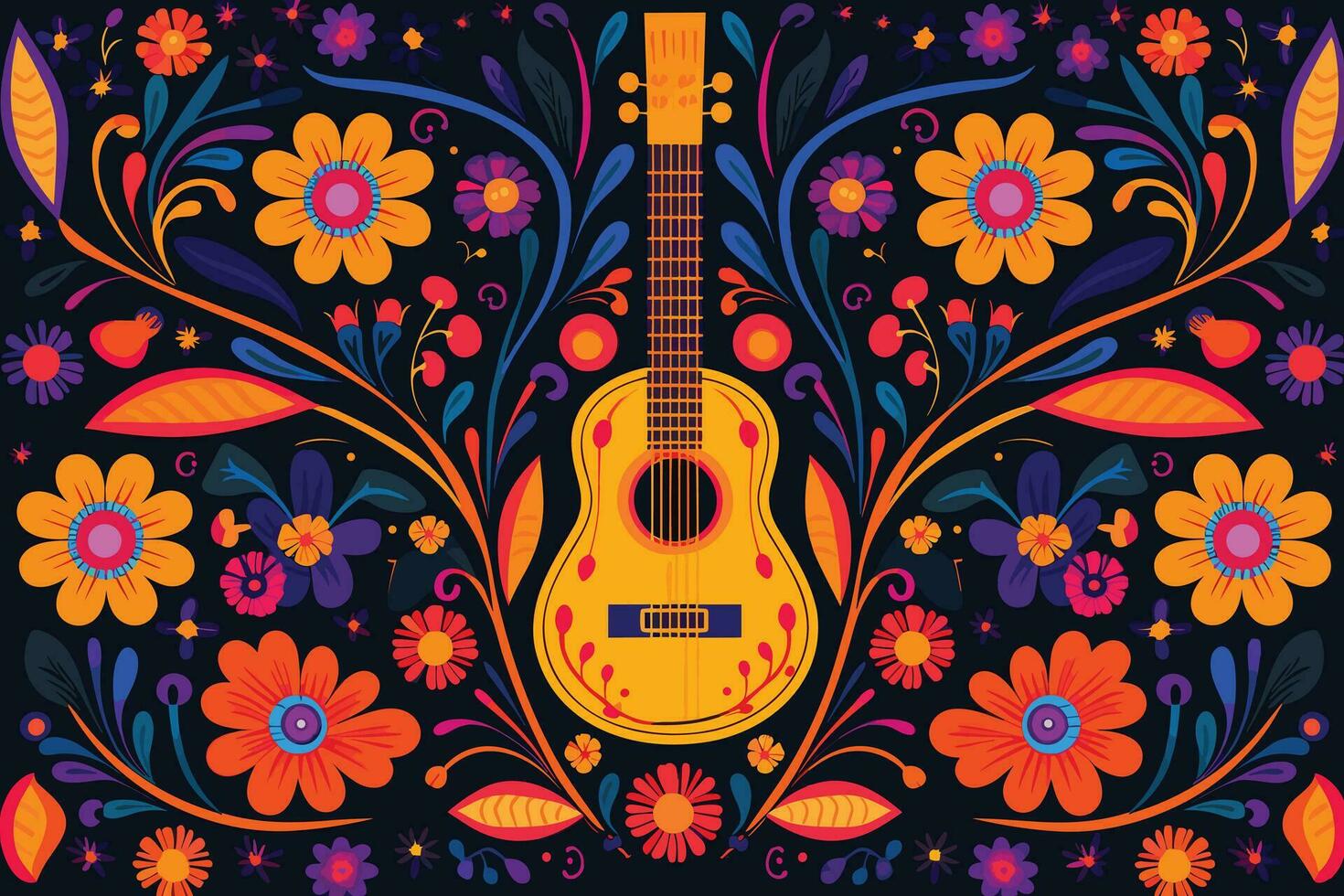 kleurrijk Mexicaans achtergrond vlak ontwerp vector illustratie