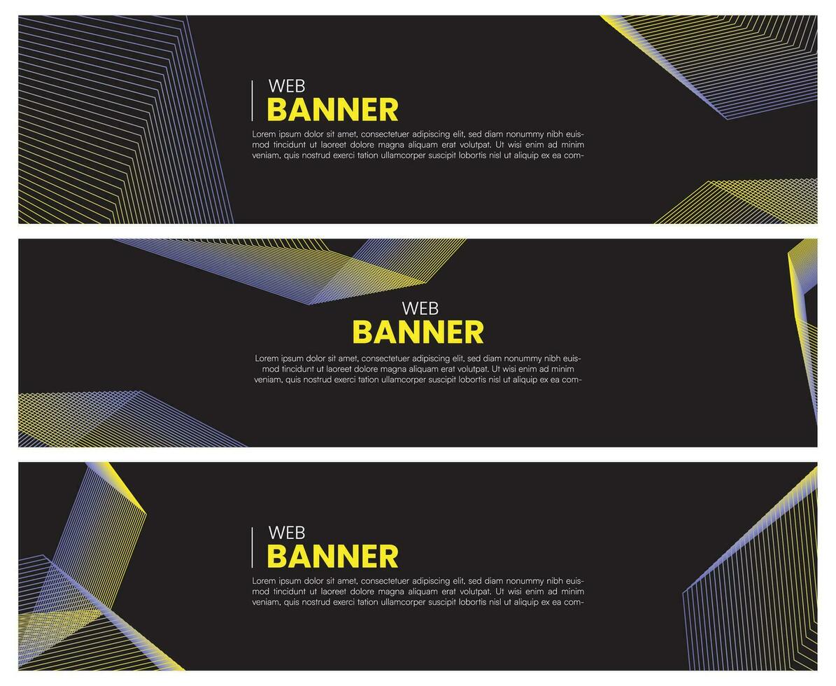 abstract web banier ontwerp vector reeks Sjablonen, horizontaal hoofd web spandoek. modern abstract Hoes hoofd achtergrond voor website ontwerp, sociaal media Hoes reclame banier ontwerp