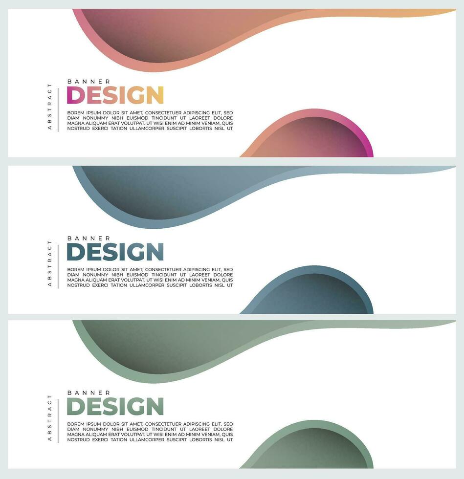 abstract web banier ontwerp vector reeks Sjablonen, horizontaal hoofd web spandoek. modern abstract Hoes hoofd achtergrond voor website ontwerp, sociaal media Hoes reclame banier ontwerp