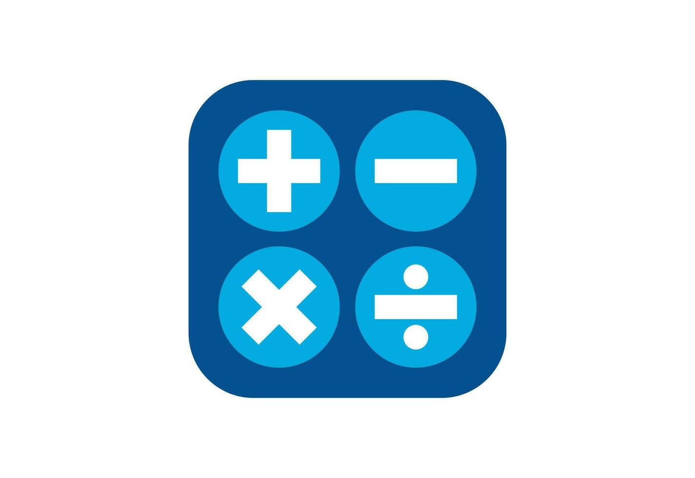 creatief rekenmachine logo icoon, vector ontwerp sjabloon