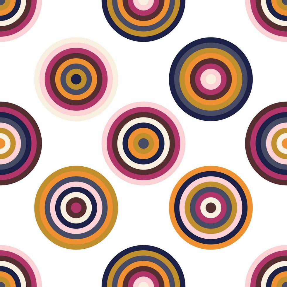 cirkels met kleur palet. naadloos patroon met meetkundig gekleurde bollen voor mode stoffen. vector. vector