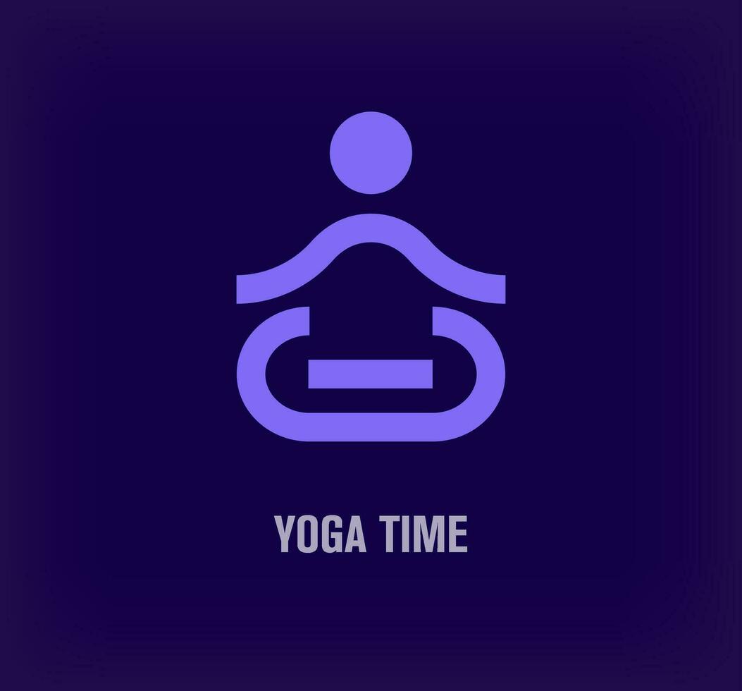 creatief yoga gebruiker logo. uniek gezondheidszorg medisch logo sjabloon. vector