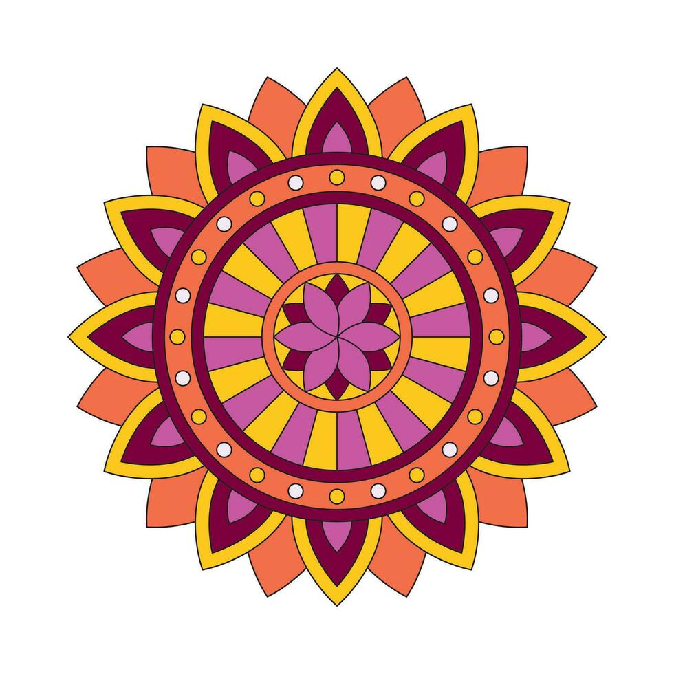 bloem mandala's wijnoogst decoratief elementen. vector