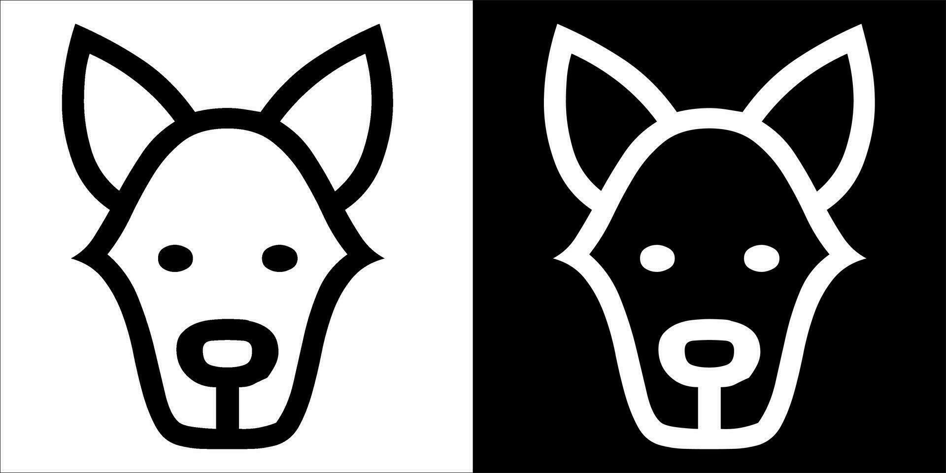 illustratie, vector grafisch van wolven icoon