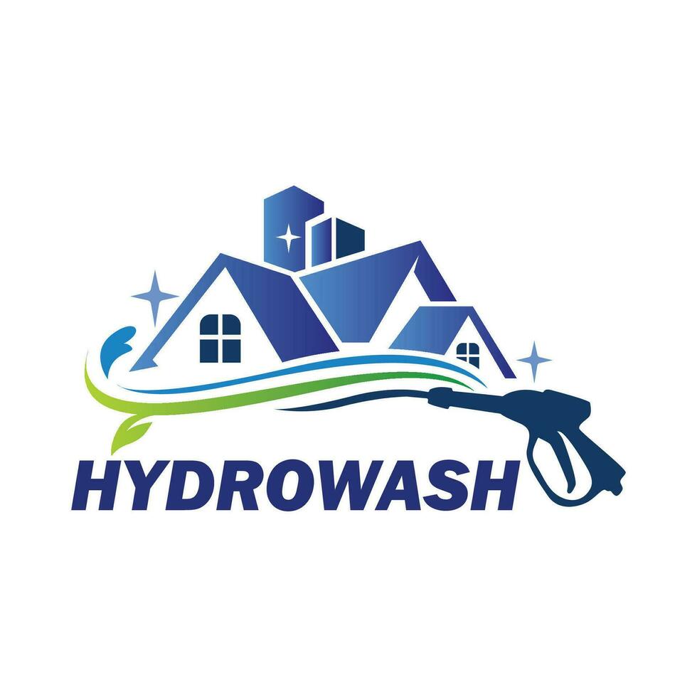 hydrowas logo ontwerp sjabloon. druk het wassen elegent logo ontwerp. vector